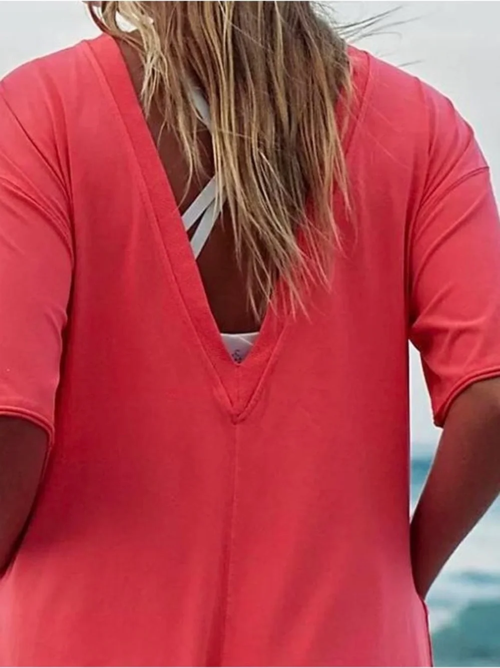 NWOT FP Movement Free People Movement Hot Shot Tee Romper Electric Sunset XS - Picture 3 of 7